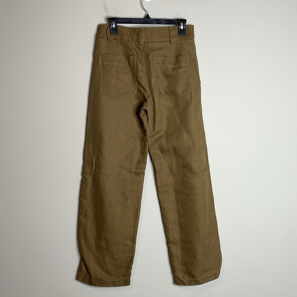 Vince | Women’s High Waisted Wide Leg Washed Thick Linen Blend Pants Size 6 - Picture 5 of 8